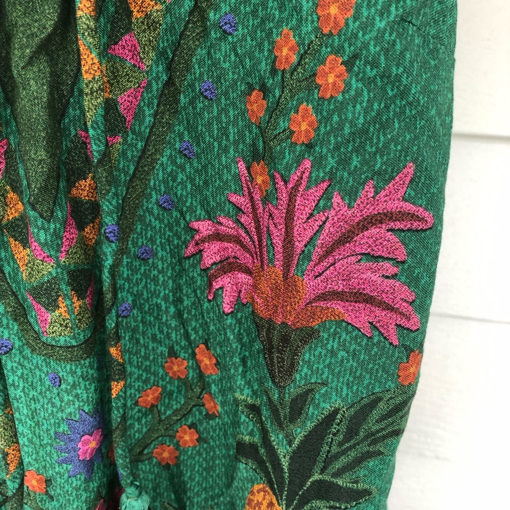 Farm Rio Mini Dress Green Spaghetti Straps Summer US S - Picture 4 of 10